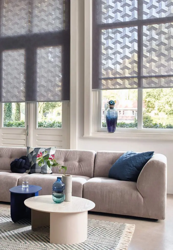 Rullegardiner med mønster